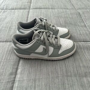 Nike Kids White and Gray Low-Top Sneakers